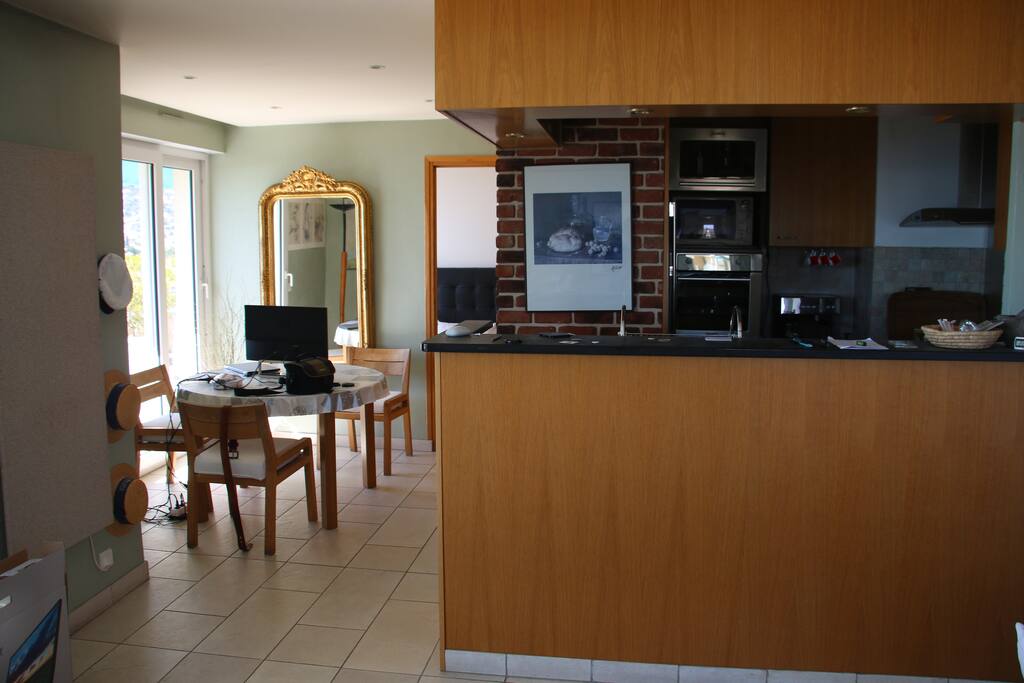 VUE ESPACE CUISINE ET COIN REPAS