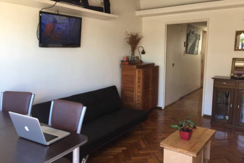 Table to work and enjoy the view. Access to kitchen.