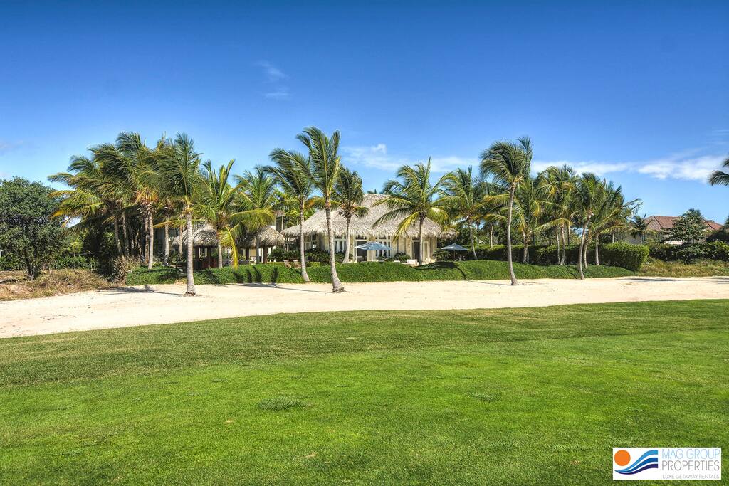 Magestic view of the house from golf course