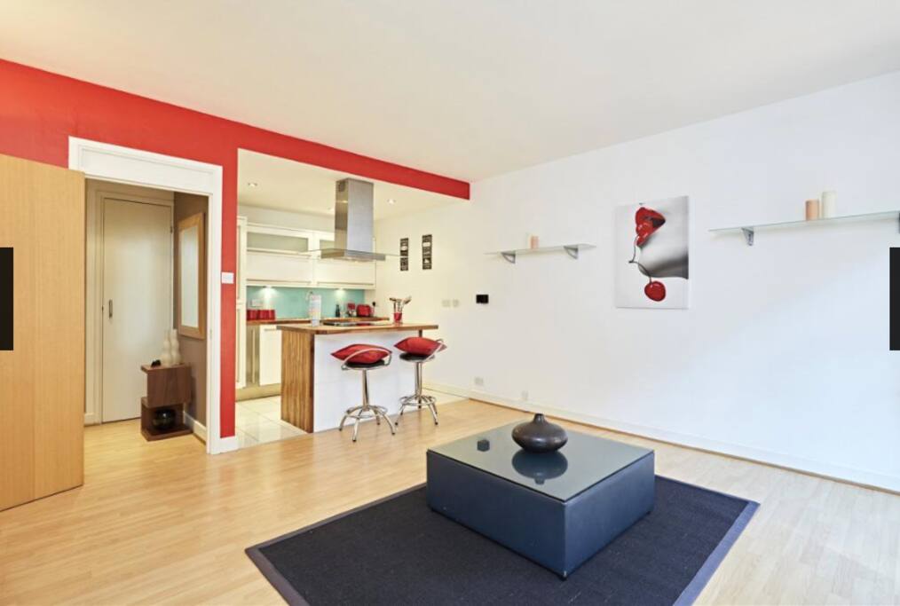 Living area and Kitchen