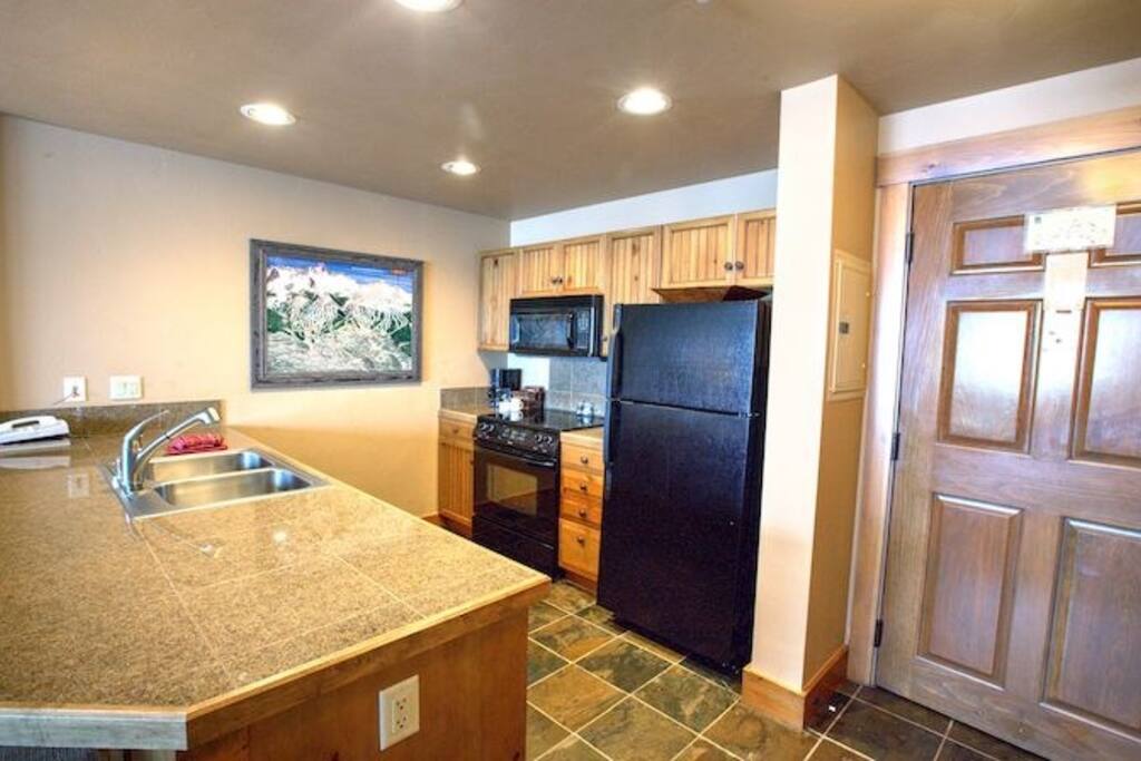 Cook delicious meals in the fully-equipped kitchen