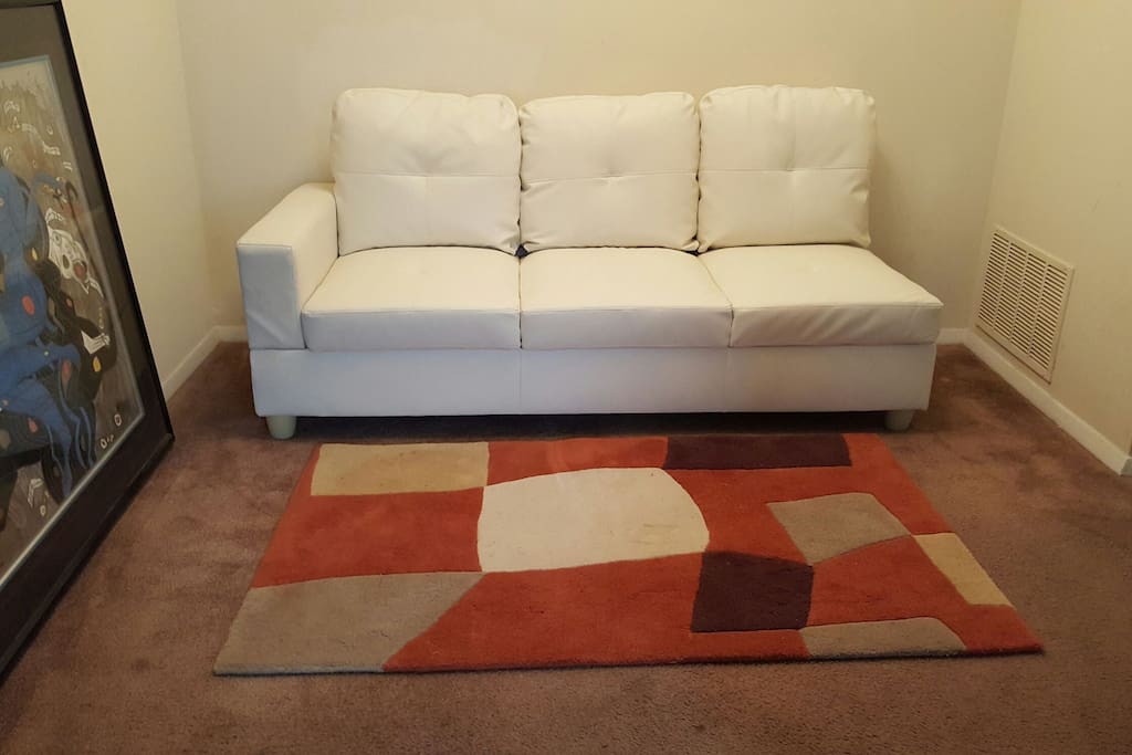 Brand new white leather couches