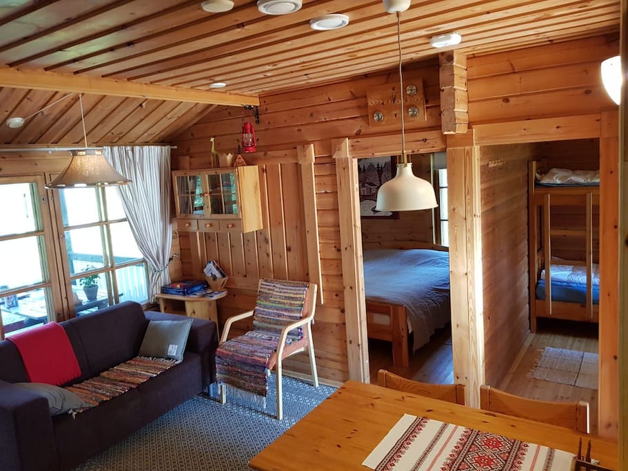 Living room in cabin B