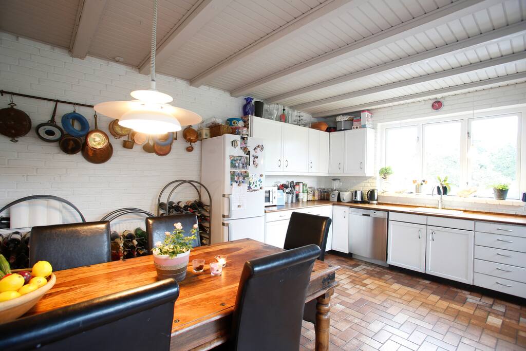 Our fully equipped kitchen with the dining area.