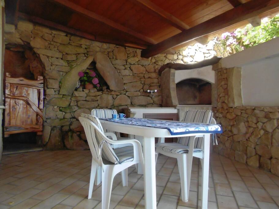 Veranda con barbeque