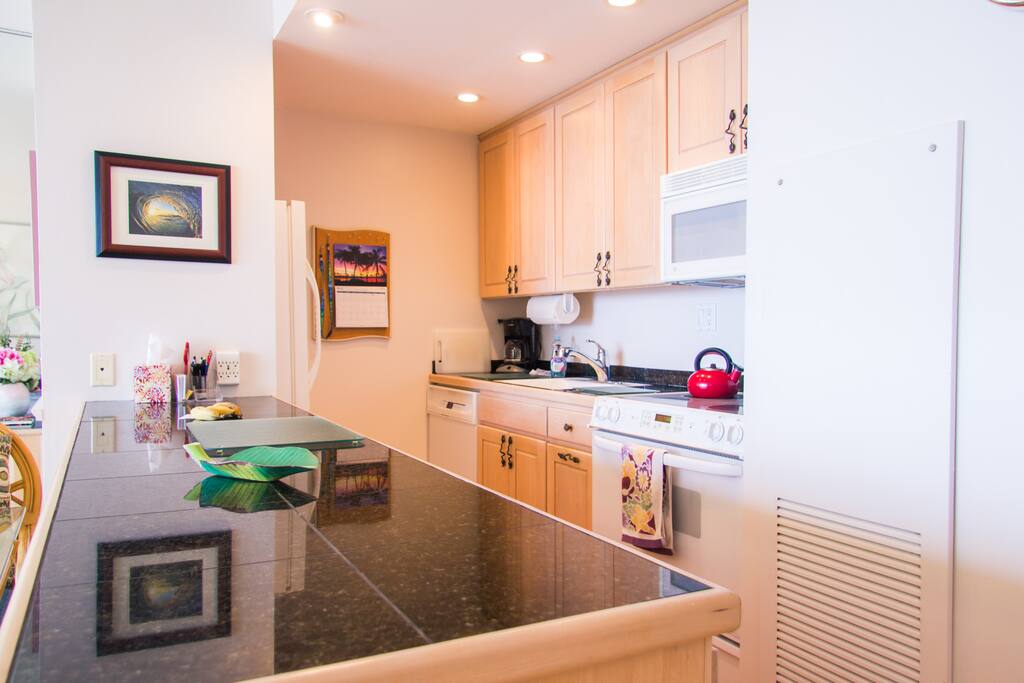 Kitchen, fully equipped, bamboo floor