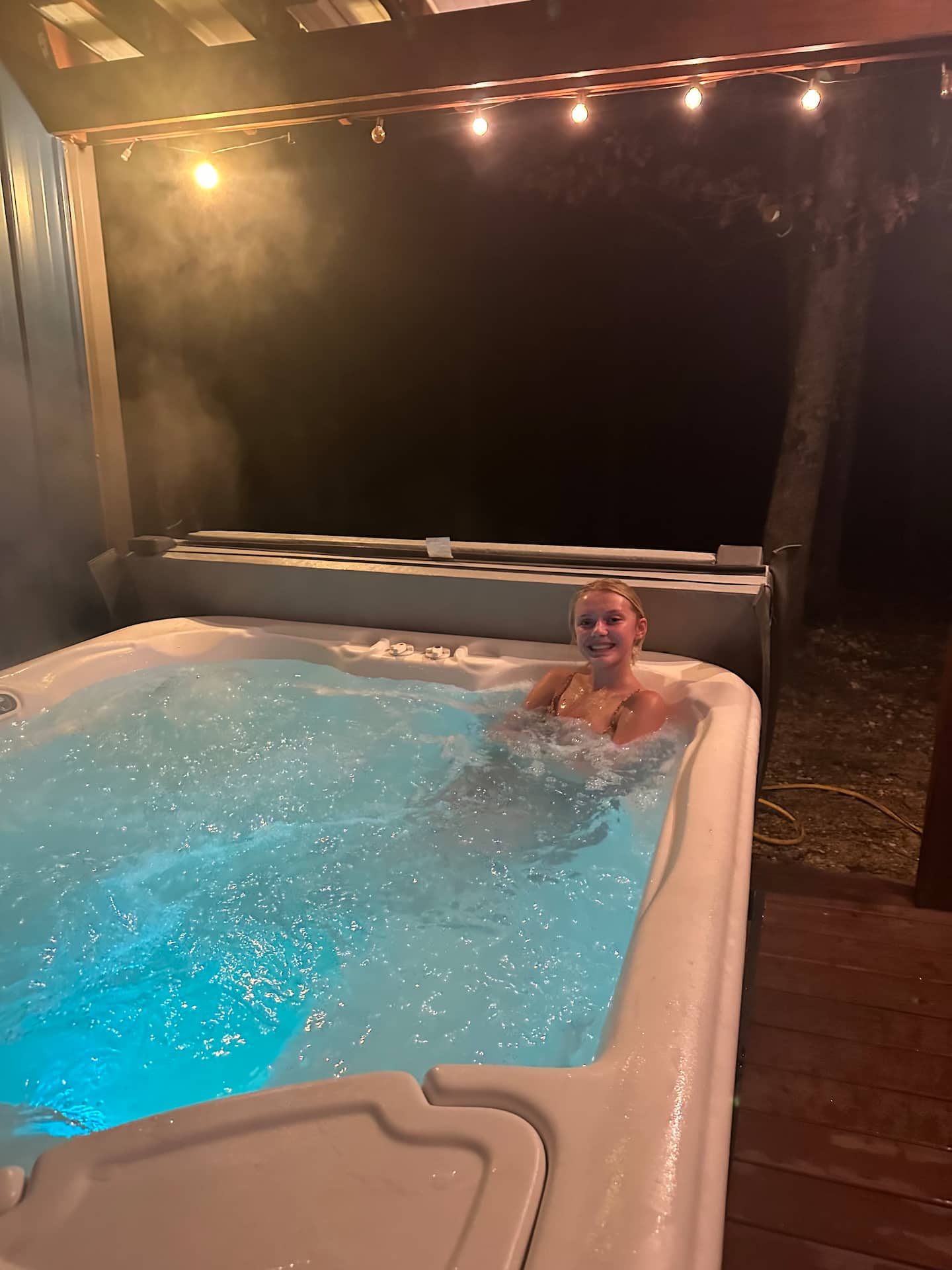 Private hot tub