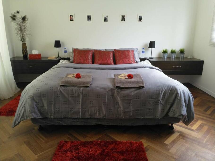 Large king size bed on the 3rd floor