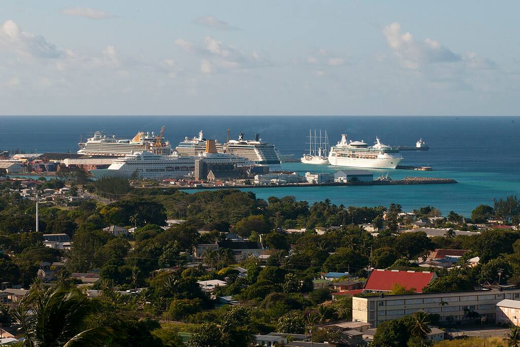 View of cruise port from property