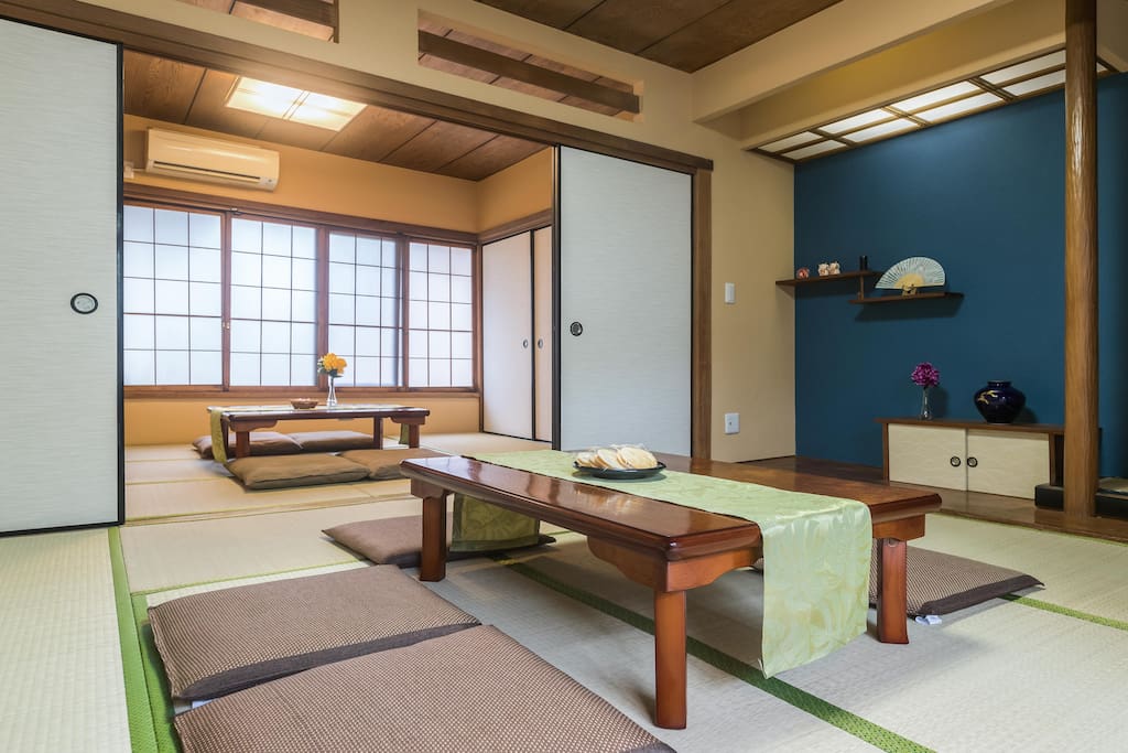 All rooms enjoy air conditioning and heating.