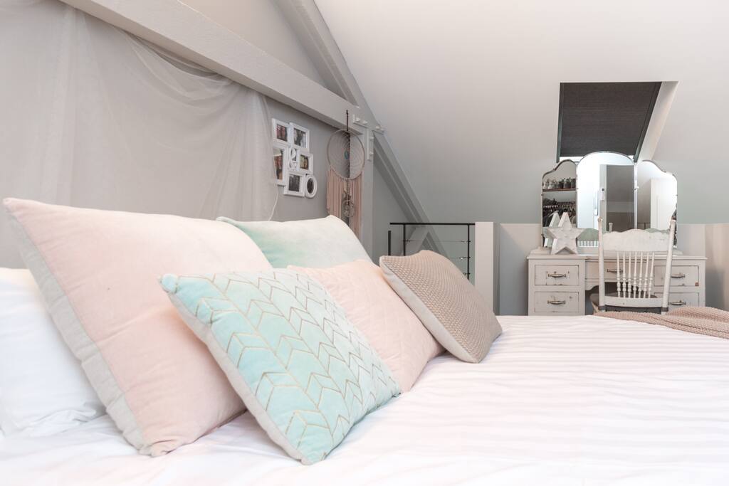 Cosy bedroom with skylight