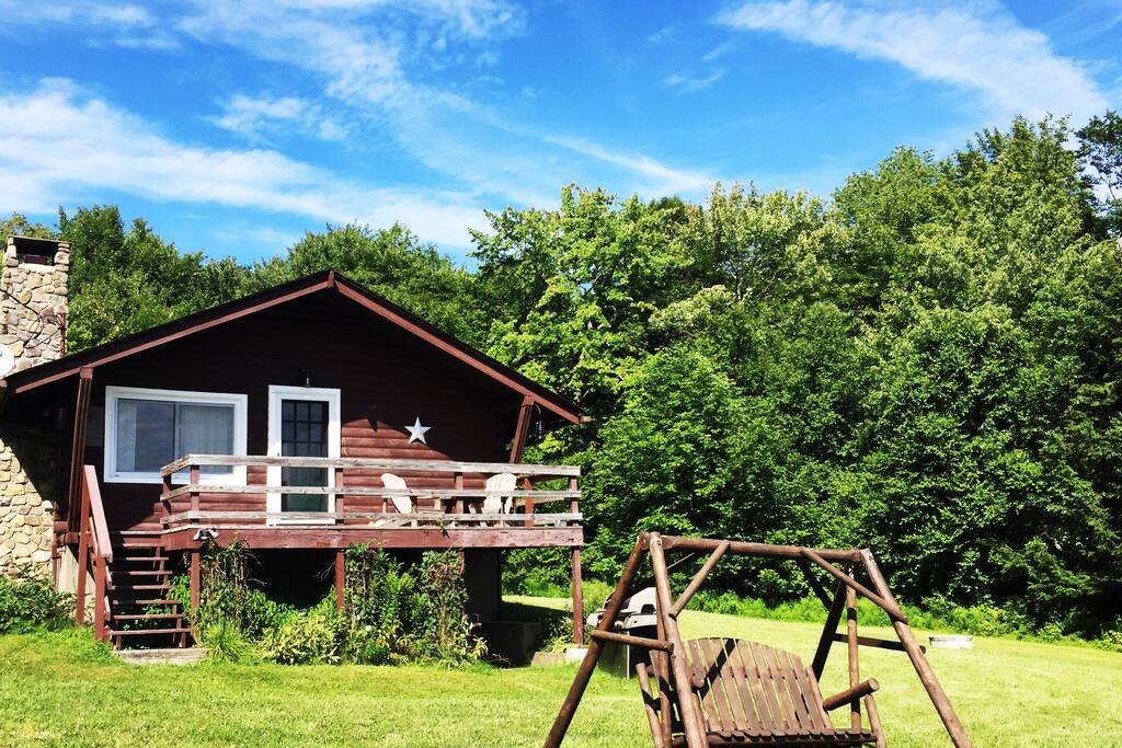The house is private yet near town!
