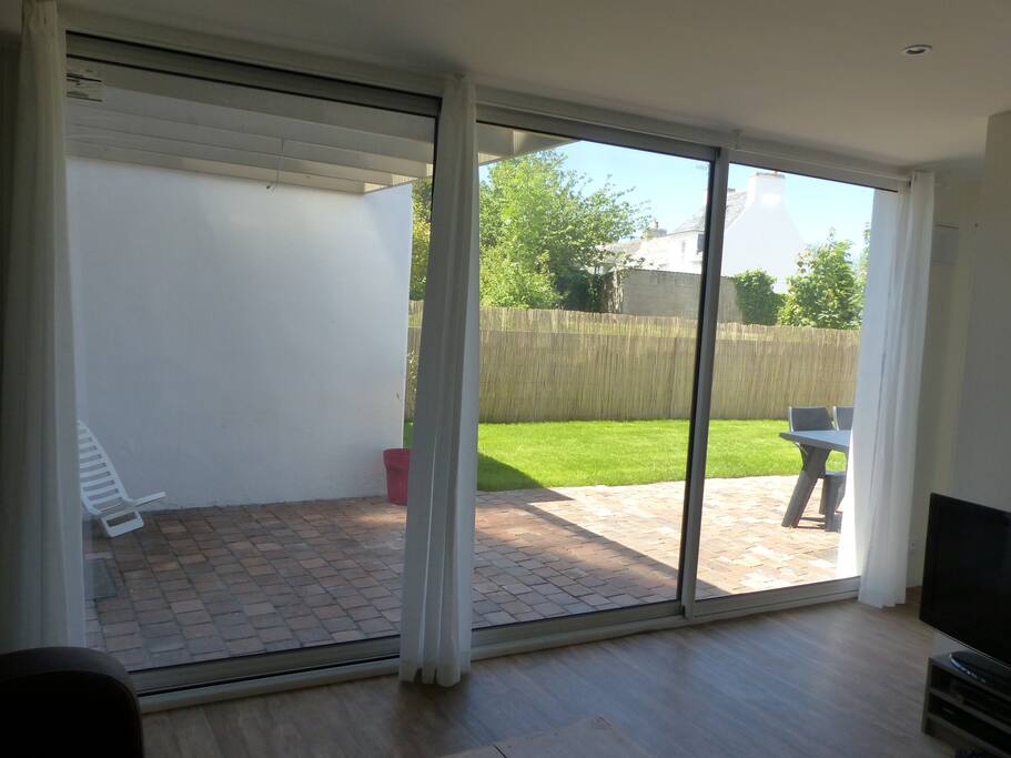 terrasse vue du salon