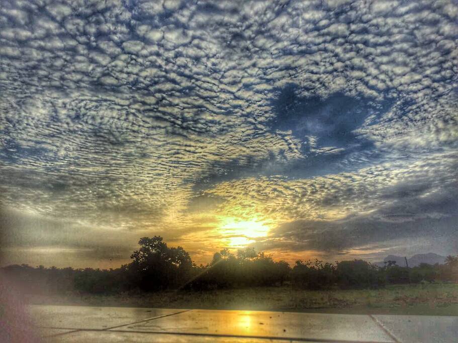 View of the sunrise from the house