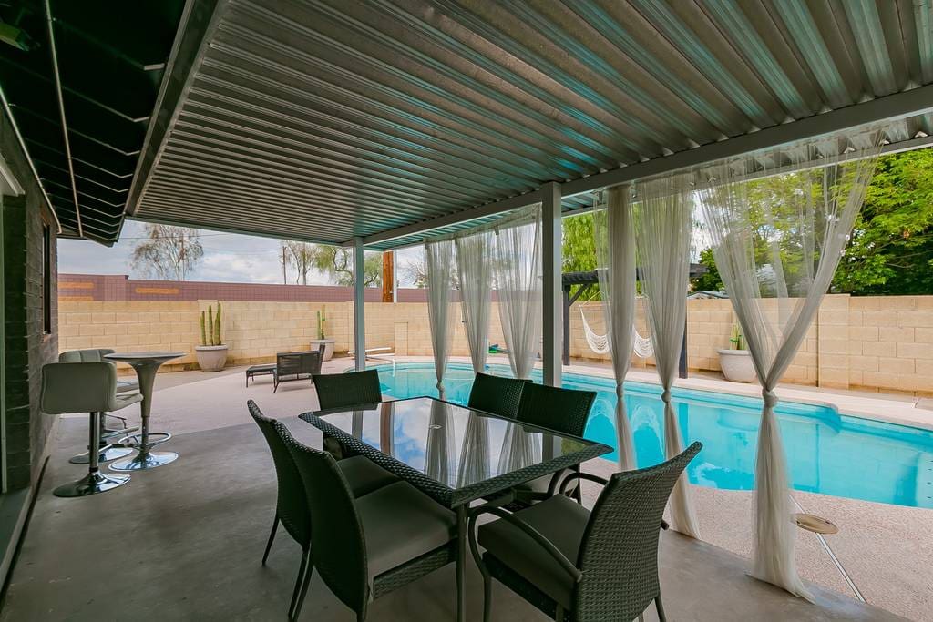 Covered outdoor dining