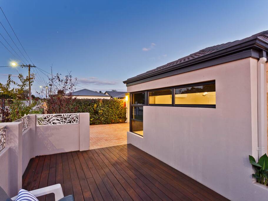 Delightful Deck to rest after a busy day and what the sunset