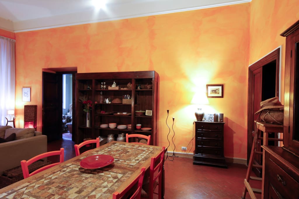 living room with kitchenette