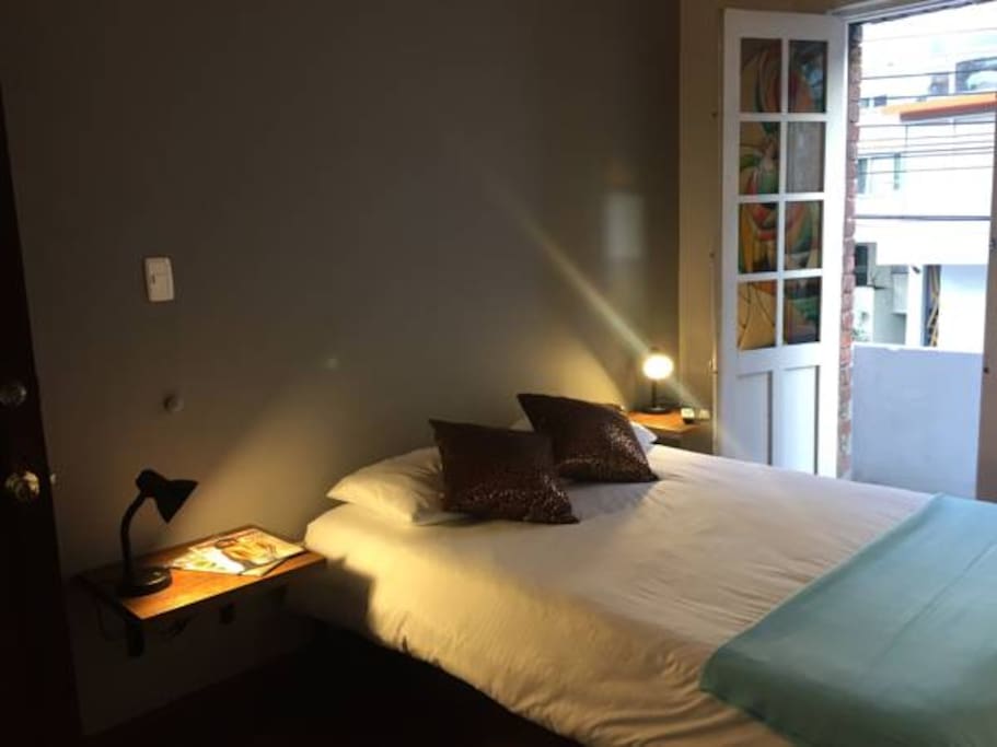 Double bed room with balcony