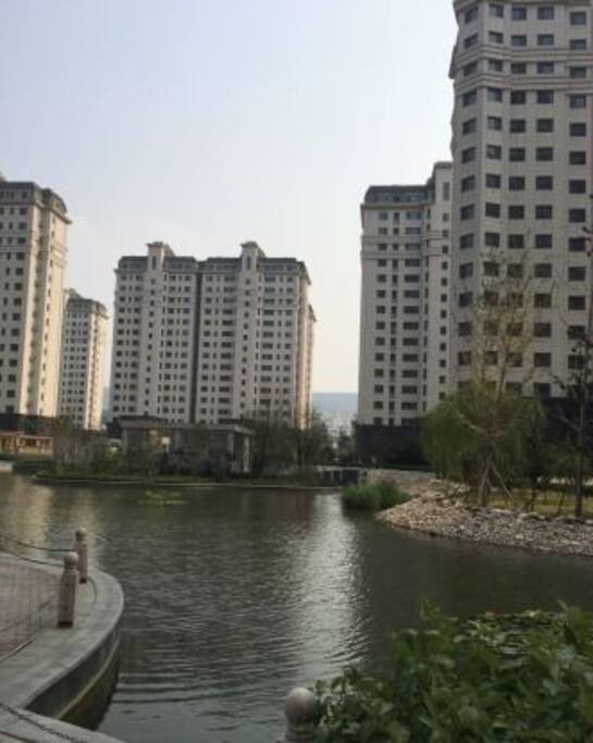 这个是小区附近的环境,临近前进桥,风景好极了