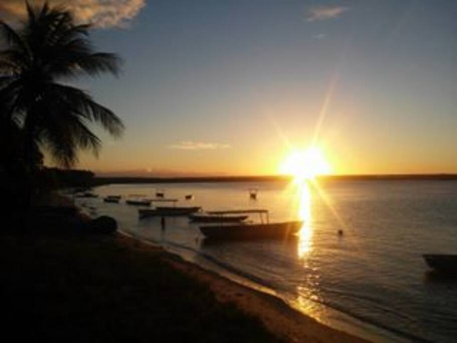 por do sol da barra do rio mamanguape