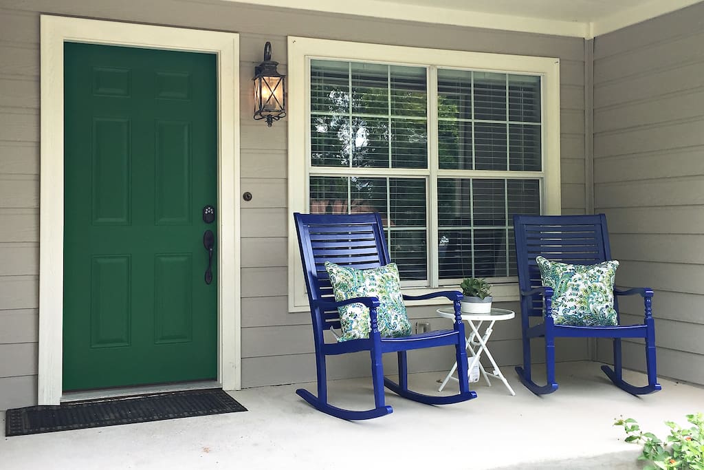 Front porch with rockers