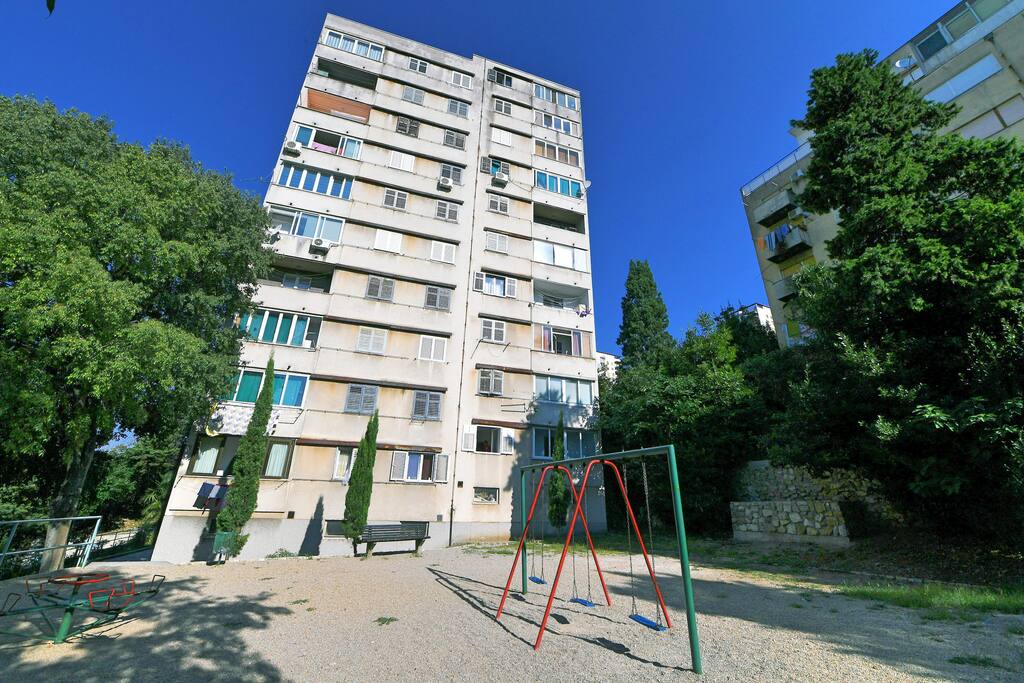 Front view of the building