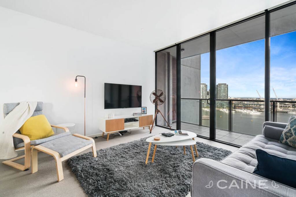 Balcony with views over the waterfront