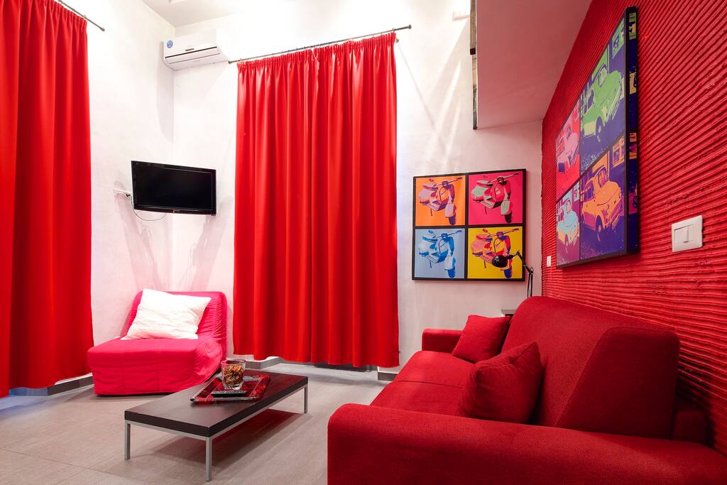 living room with sofabed