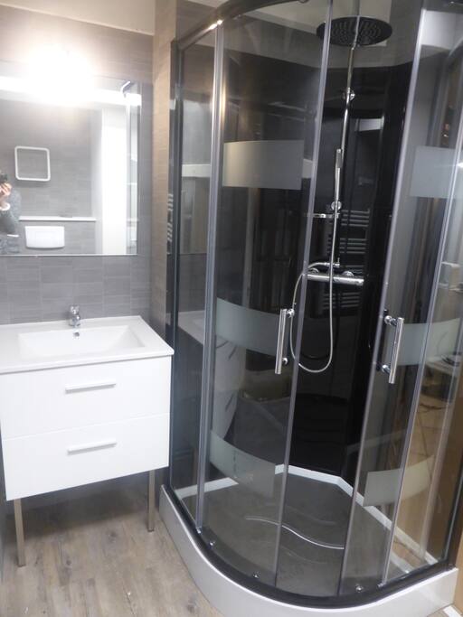Salle de bain tout confort et entièrement refaite.