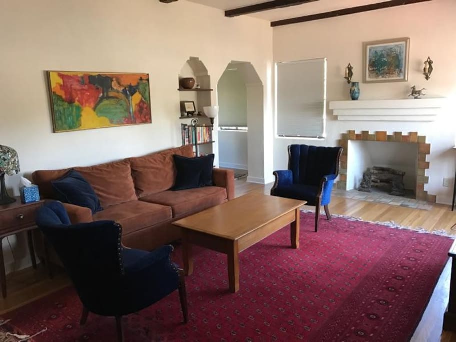 Large living room with 46" smart TV.