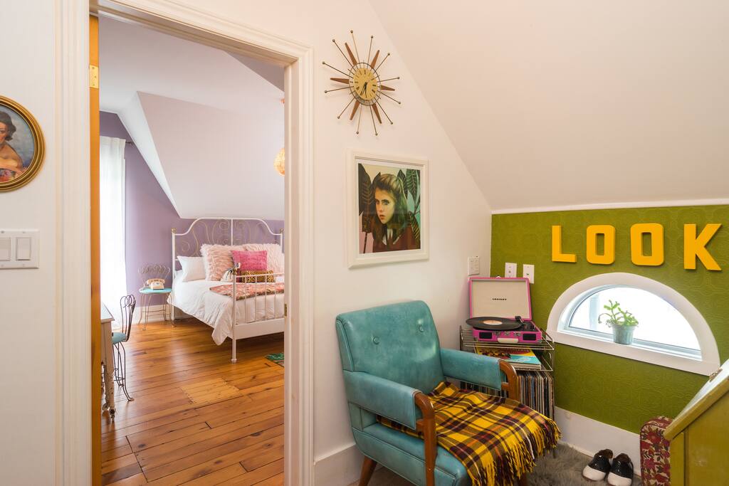 View into Margot's Bedroom from the Look Nook (Suzy Bishop inspired den)