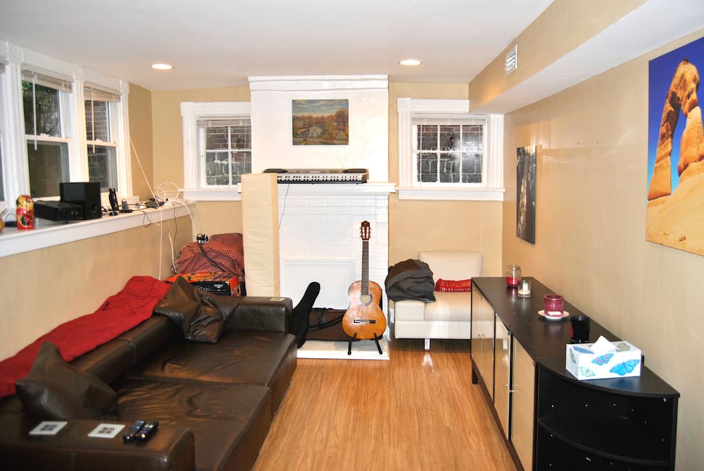 The multi-purpose room, good for music-making and lounging and Netflix.