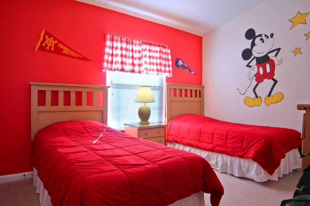 - HDTV- Mickey Suite- 2 twin + full bathroom ( Tub) and Infant supplies