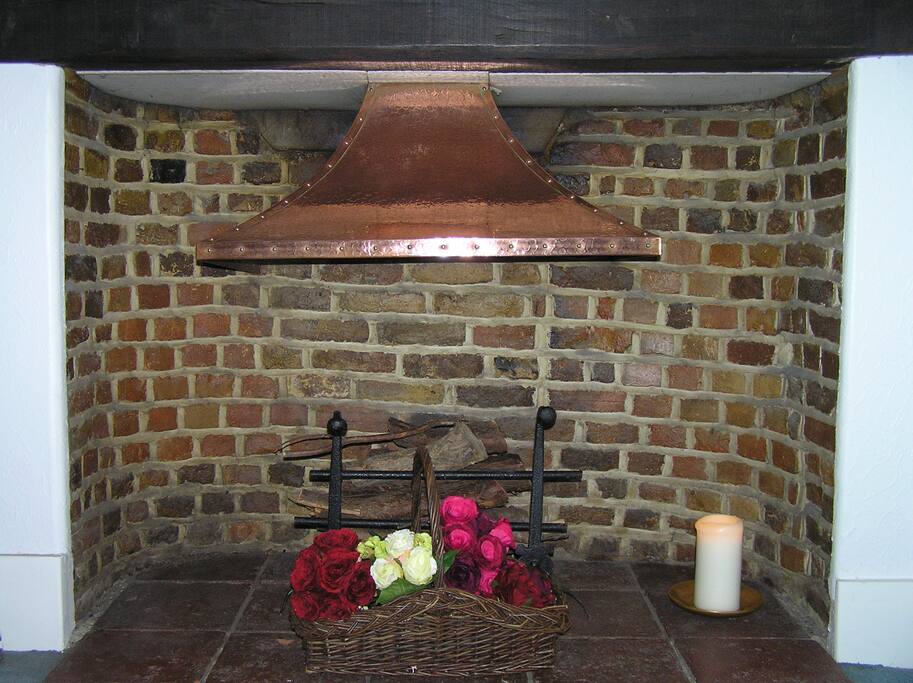Dining room fireplace