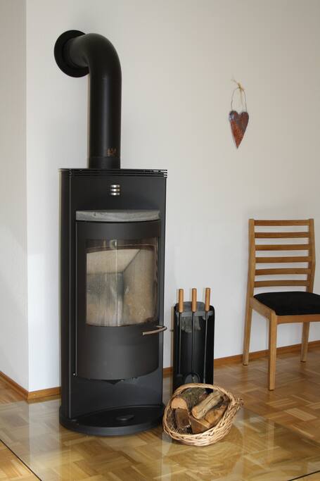 Kaminofen im Wohnzimmer