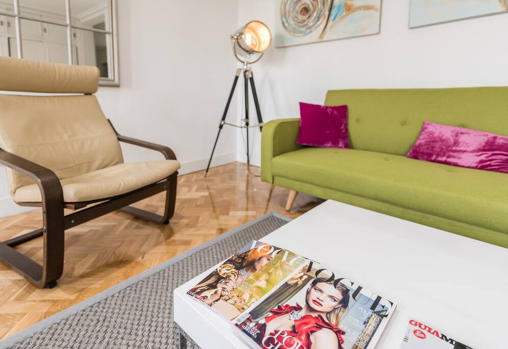 living room, sofa can sleep one comfortably, might be a bit tight for two.it opens to a bed)