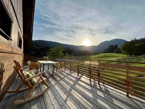 Penthouse in farmhouse & 2 sunny roof terraces