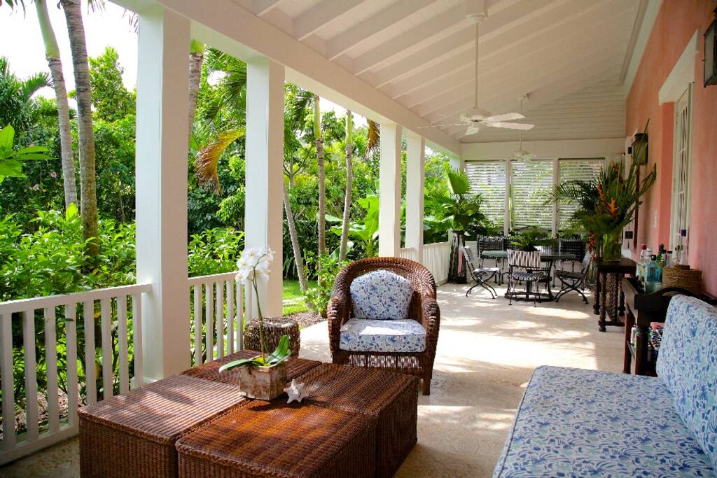 Enjoy a drink and relax on the porch