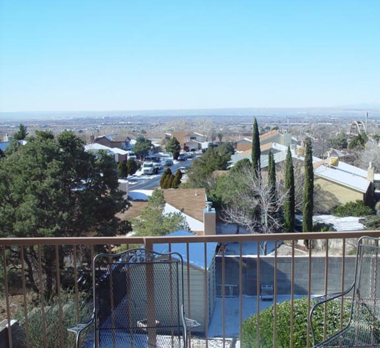 View from your balcony during the day.