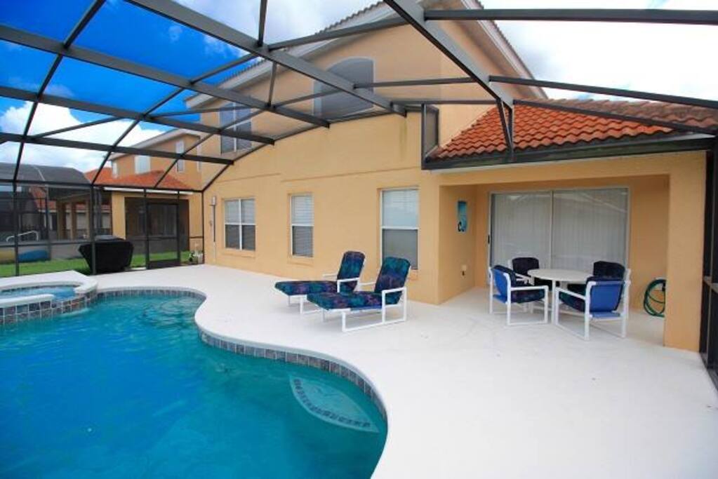 Pool with back view