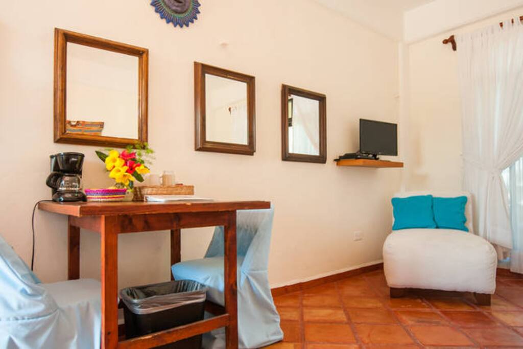Your room has a small table.