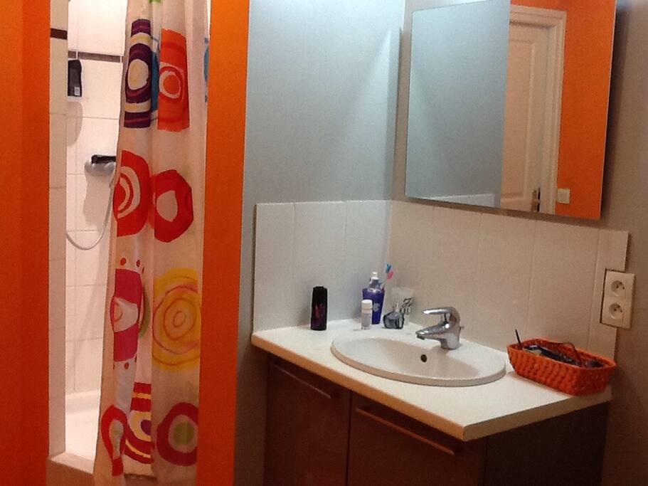 Salle de bain privative (douche, lavabo)