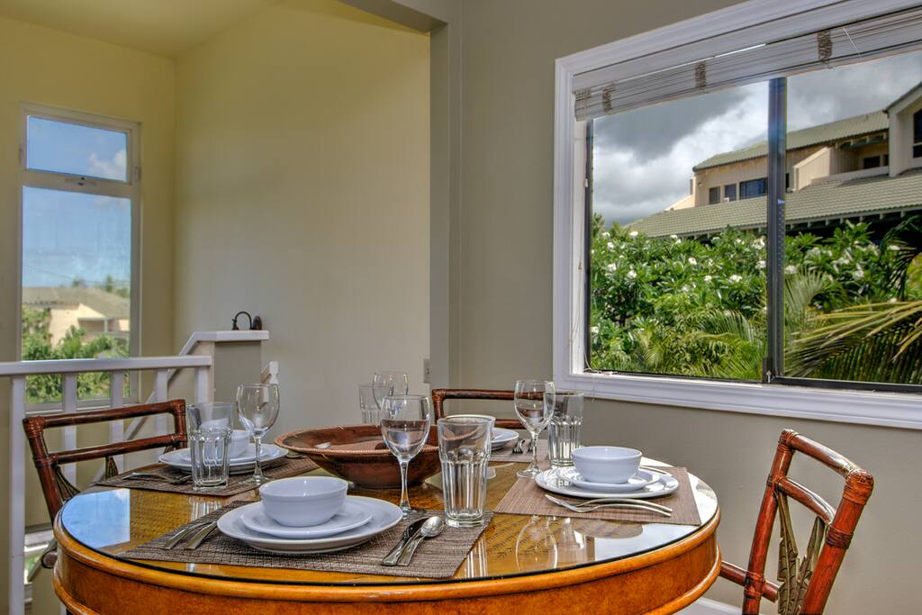 Dine in this indoor dining area or outside on your covered lanai.
