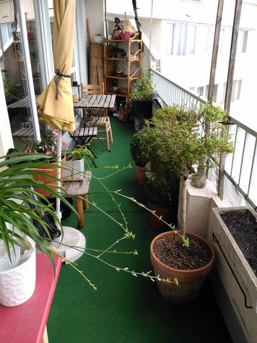 Balcon pour le petit déjeuner