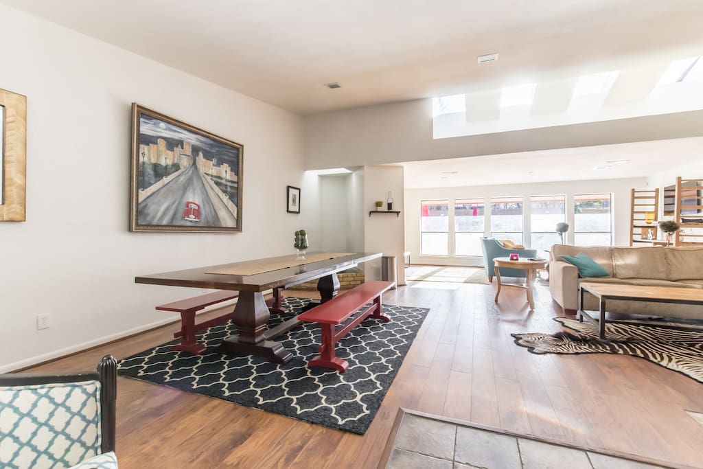 Tons of light in this huge open living space!