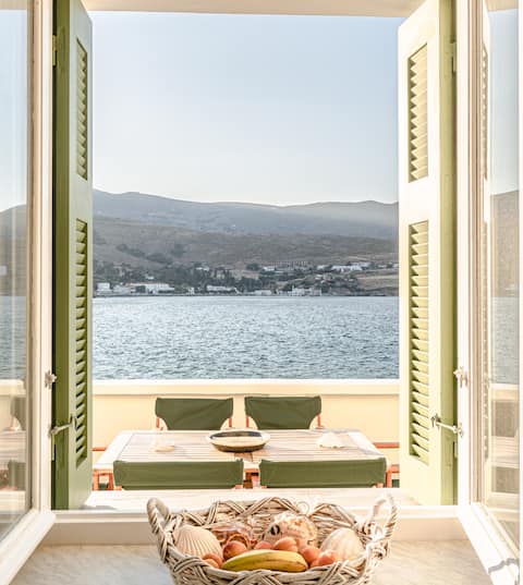 Seafront House in Andros Town with Ocean Views