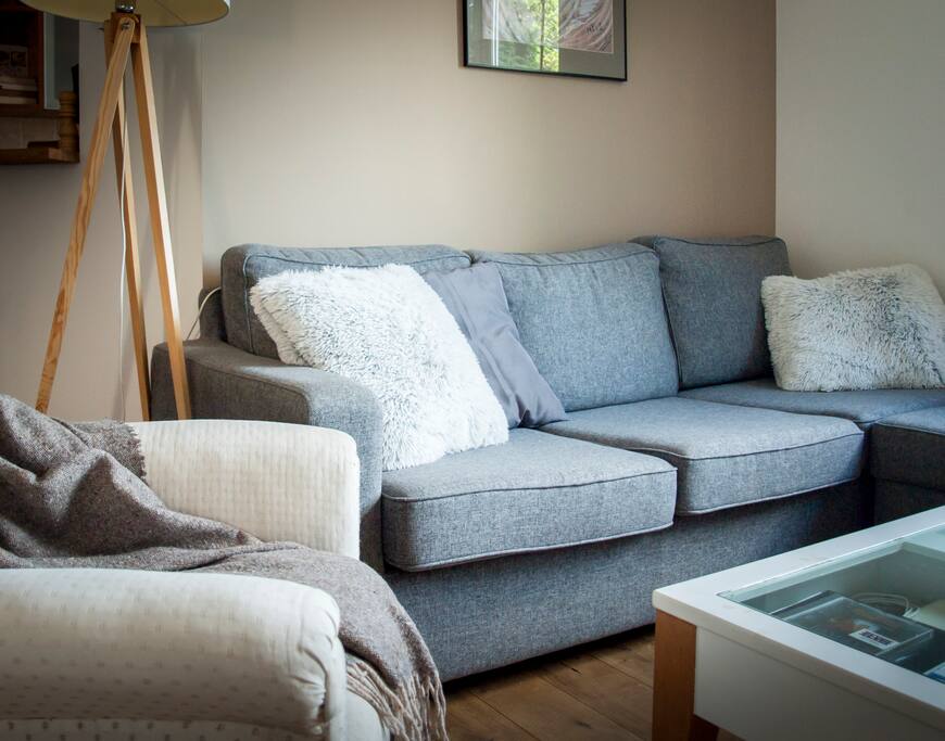 Salon - rozkładana sofa