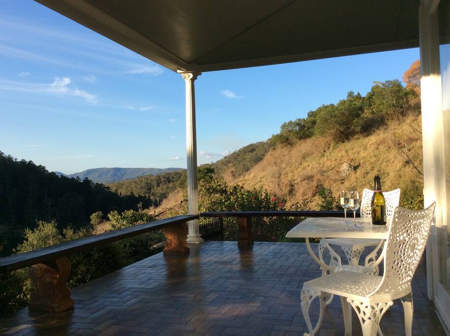 Sunset drinks overlooking national park