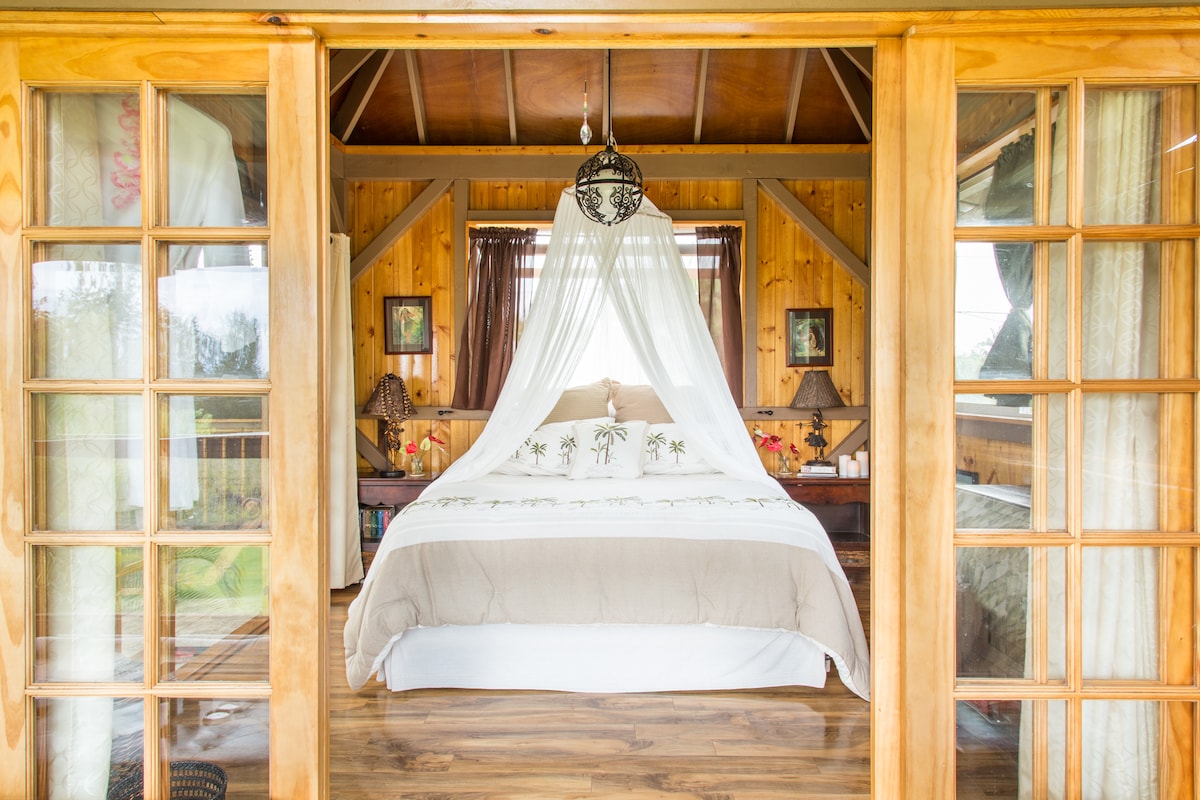 Vitajte vo svojej hlavnej spálni, alias Palm Suite, kde sa zobudíte na nádherné pamiatky.  