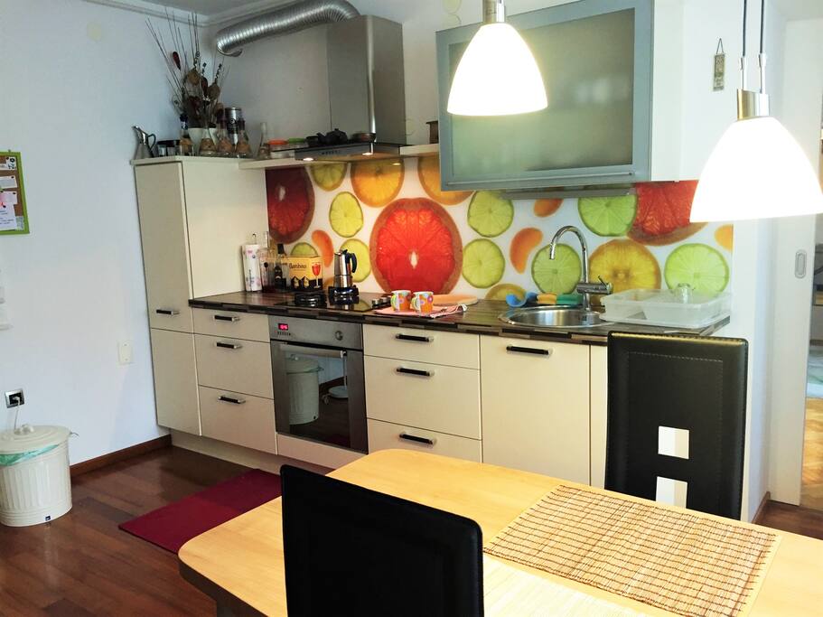 Modern kitchen where you can make yourself any meal of the day.